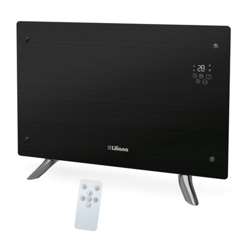 Panel de Vidrio Pie/Pared Decowarm Max Negro