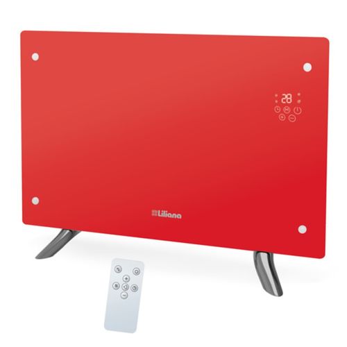 Panel de Vidrio Pie/Pared Decowarm Max Rojo