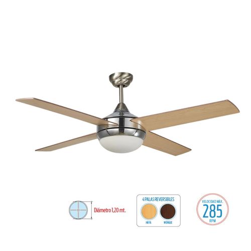 Ventilador de Techo 48" Haya/Wengue