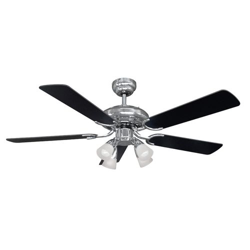 Ventilador de Techo con Lúz 48" Silver/Negro